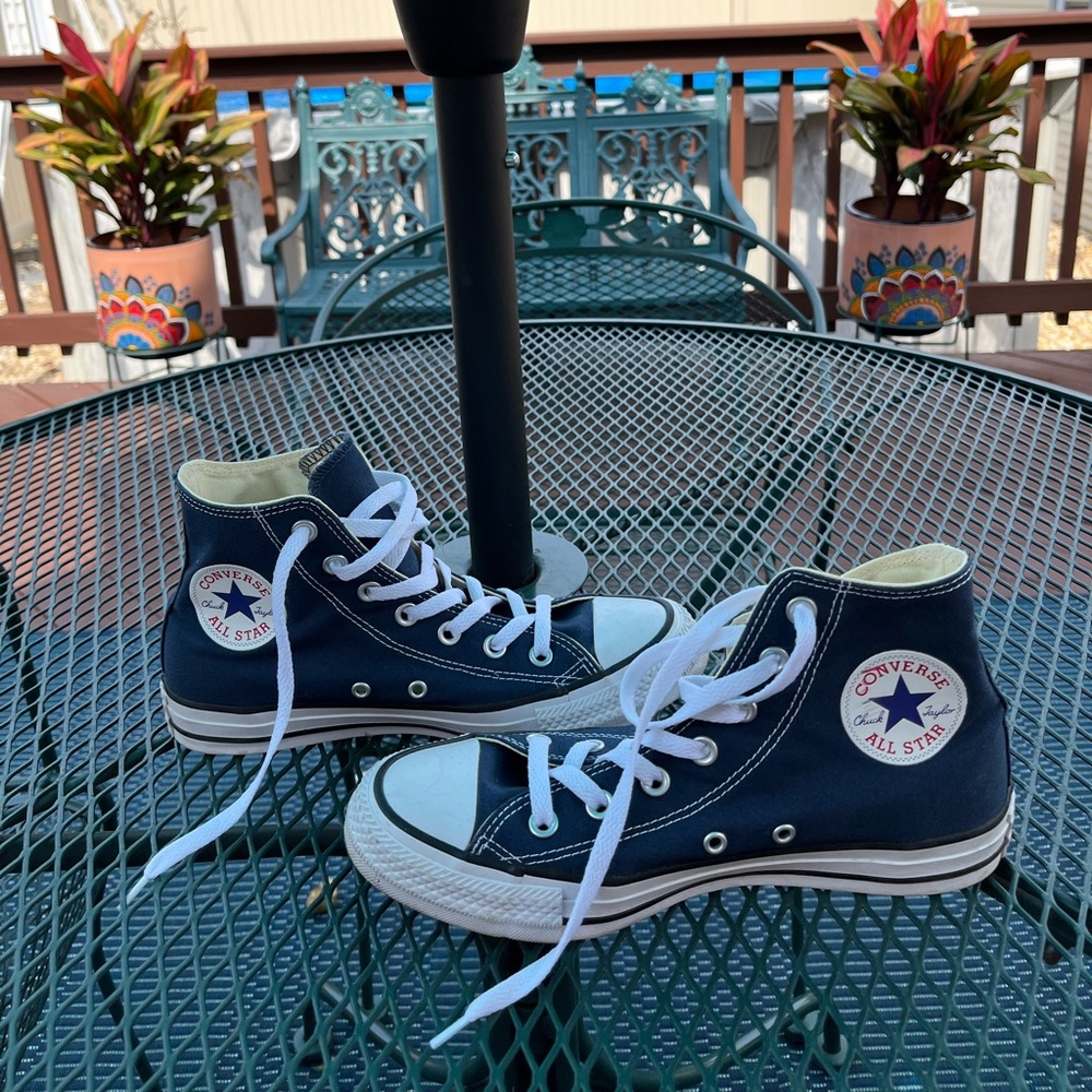 Navy Chuck Taylor Converse High Tops